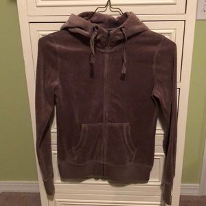H&M Velvet ZIP-Up Sweatshirt